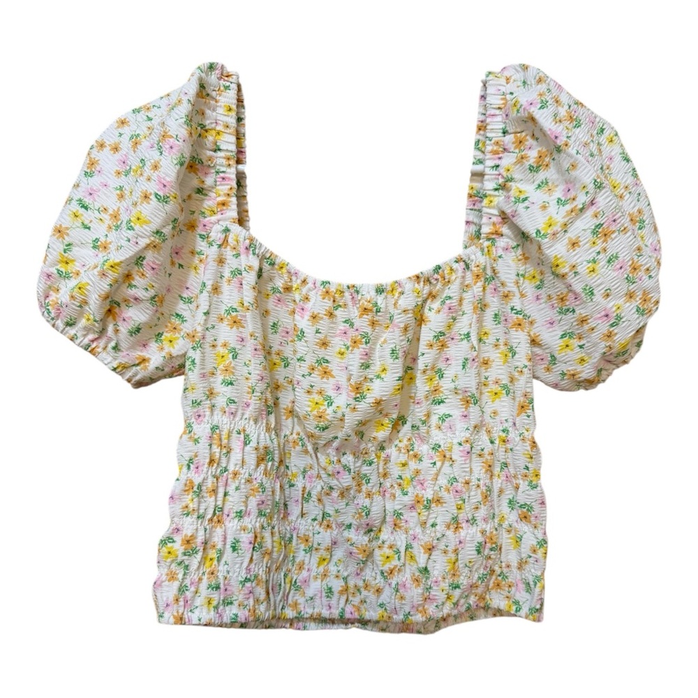 Floral Puff Sleeve Top